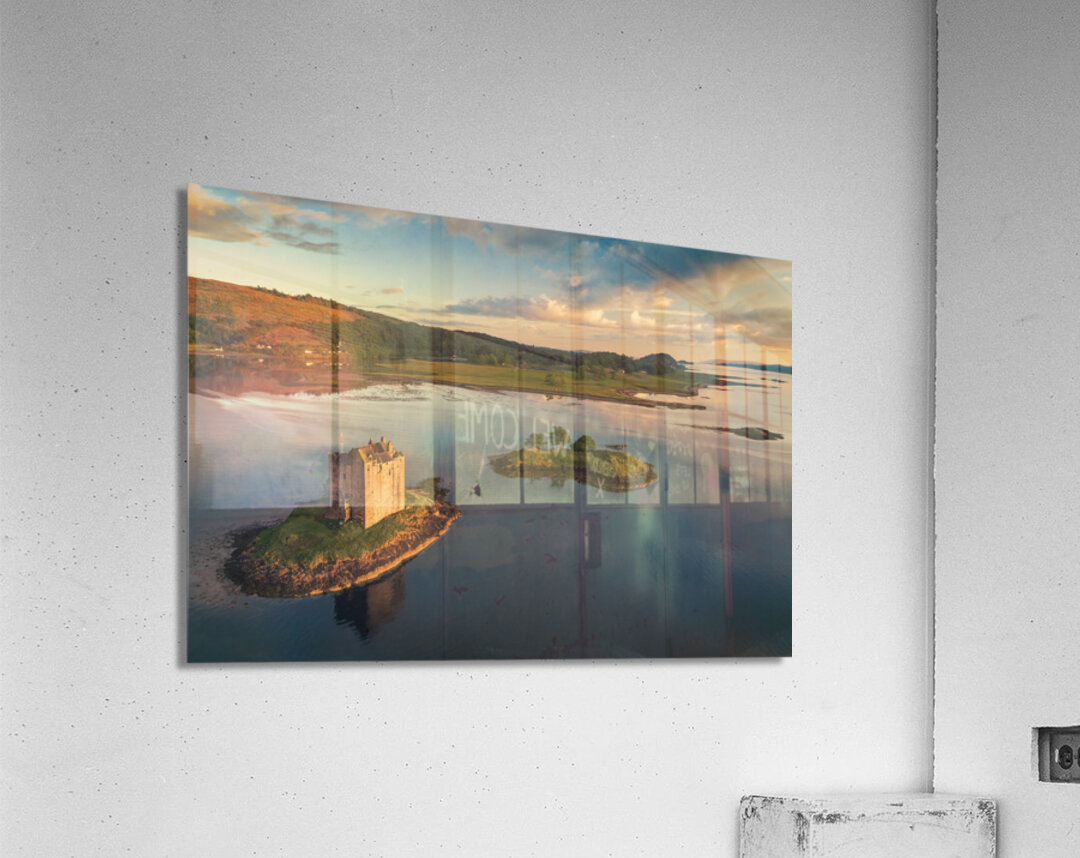 Last Light at Castle Stalker Acrylic Print