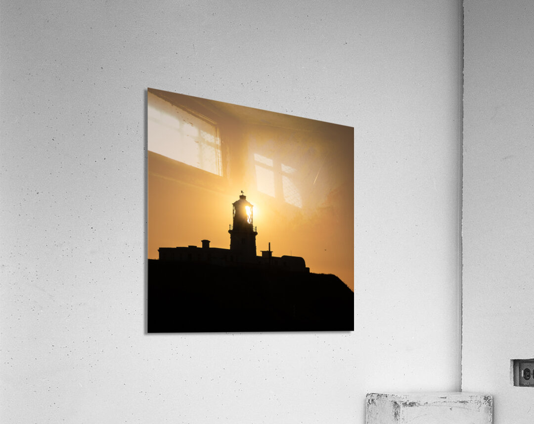 Strumble Head Lighthouse Silhouette Impression acrylique