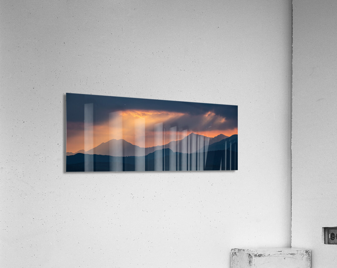 Snowdonia Sunset Impression acrylique