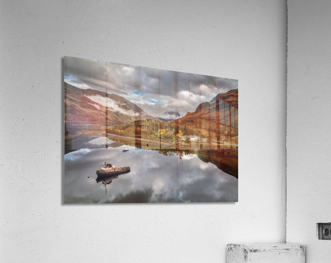 Autumn Tranquility on Loch Duich Impression acrylique