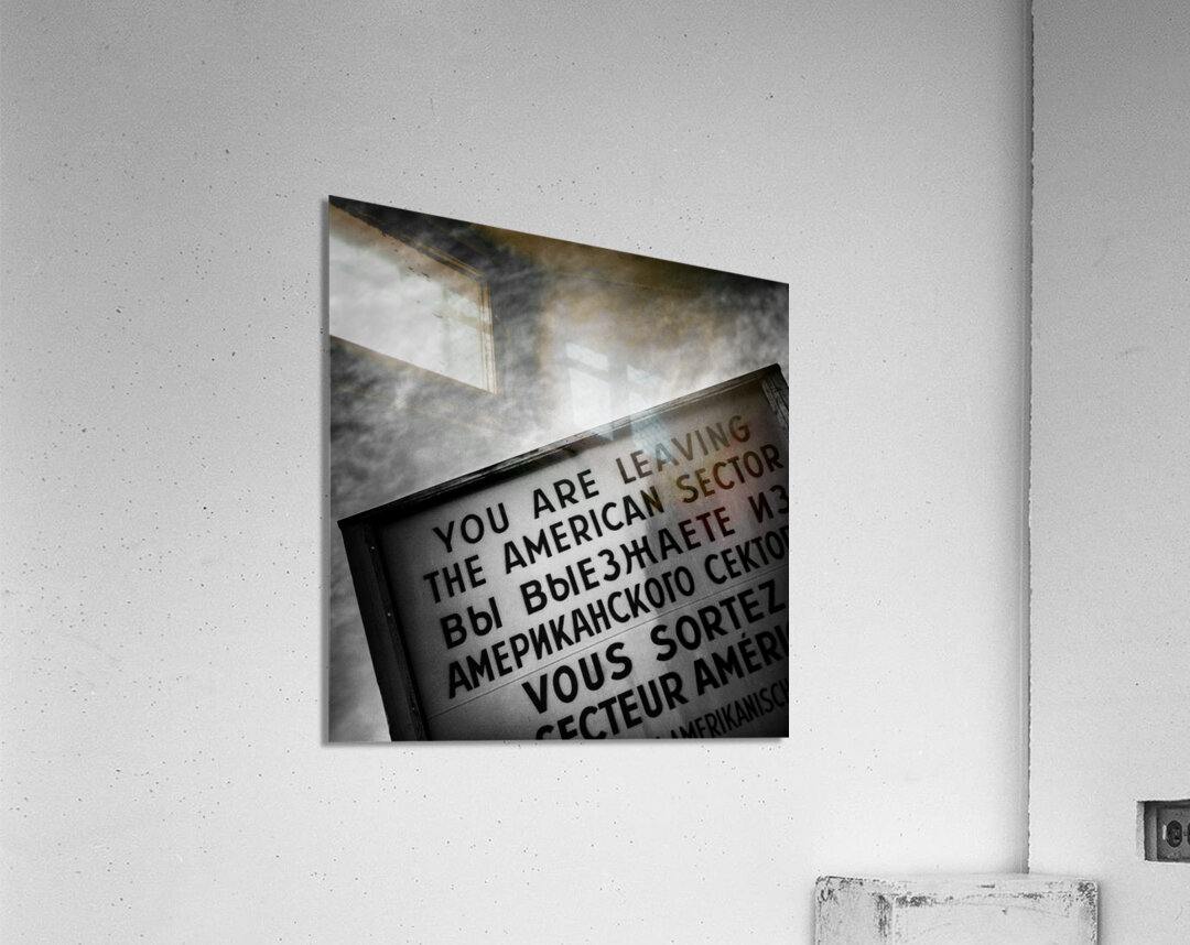 Checkpoint Charlie Sign Acrylic Print