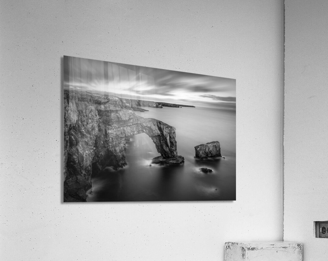 Green Bridge of Wales - Black and White Edition Acrylic Print