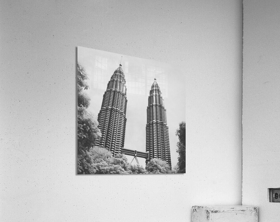 Petronas Towers Infrared Acrylic Print