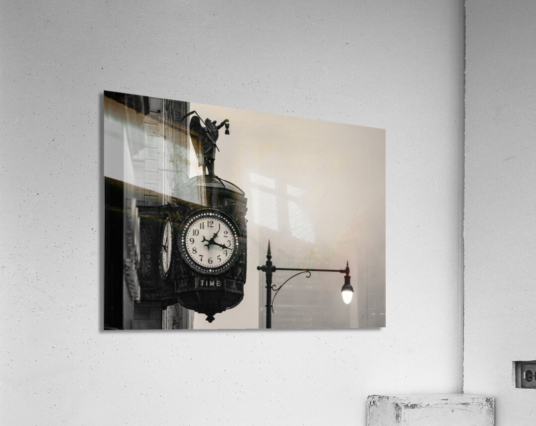Father Time Clock Chicago Acrylic Print
