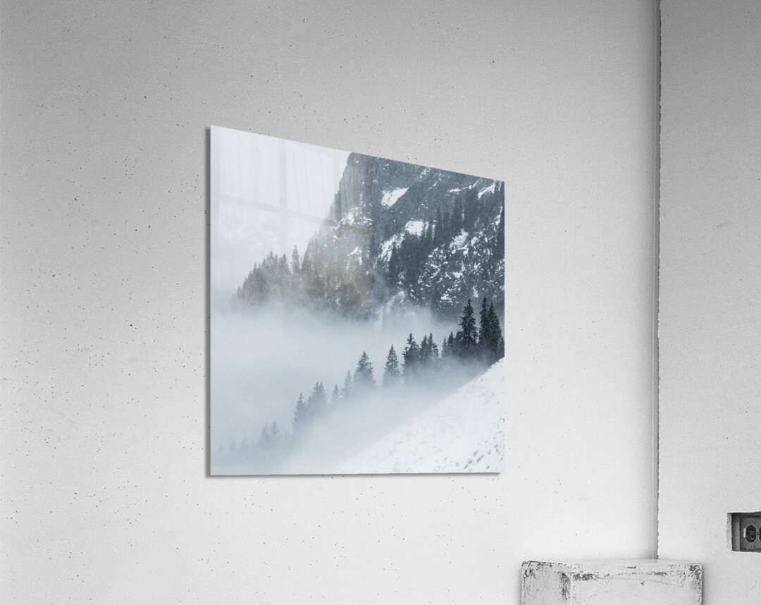 Snowy Day in the Alps Acrylic Print