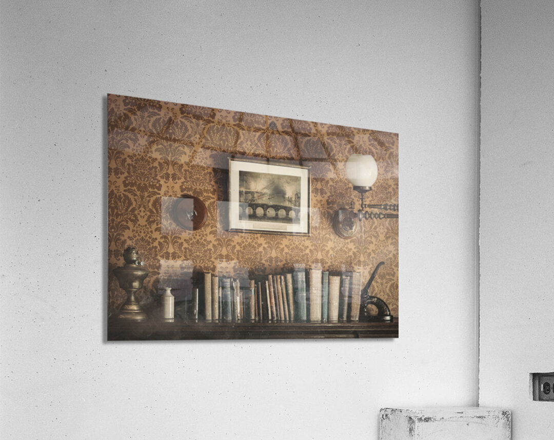 Vintage Bookshelf Acrylic Print
