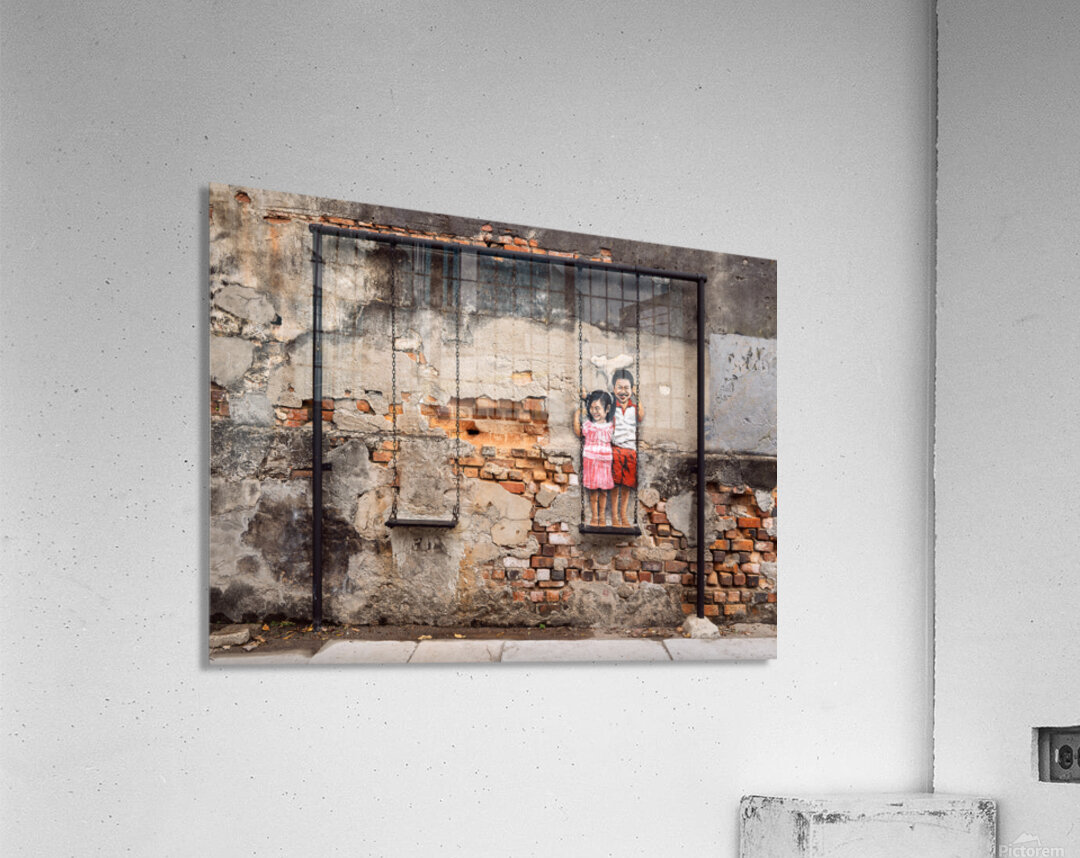 Children on a Swing Acrylic Print