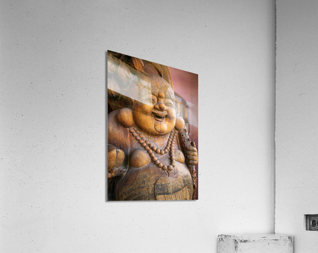 Wooden Buddha Acrylic Print