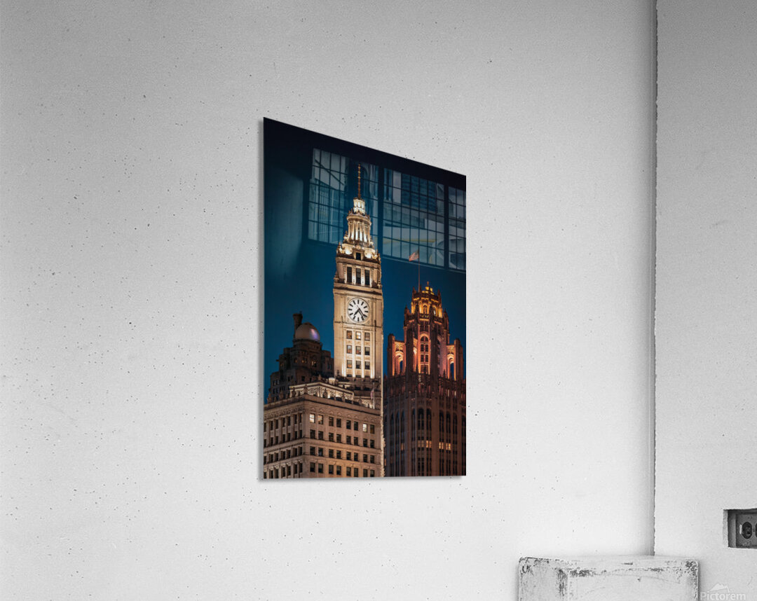 Wrigley Building Clock Tower Acrylic Print