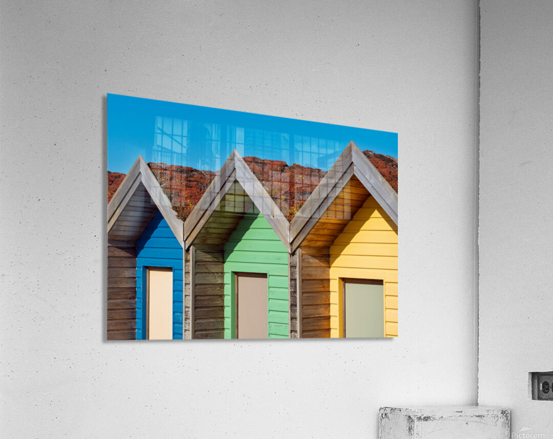 Blyth Beach Huts Impression acrylique