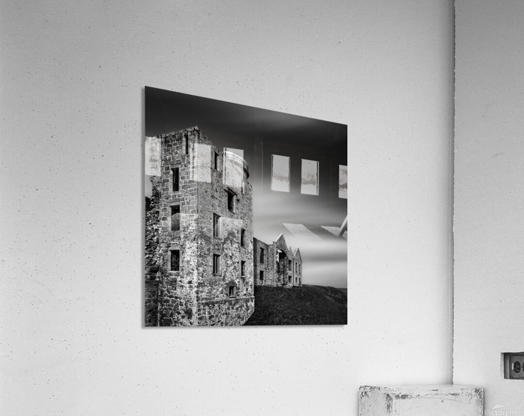 Slains Castle Remains Impression acrylique