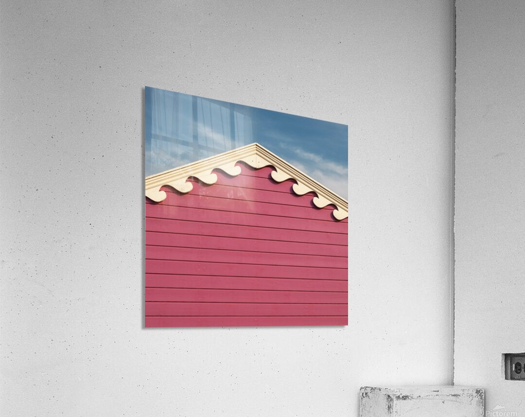 Beach Hut Waves Acrylic Print