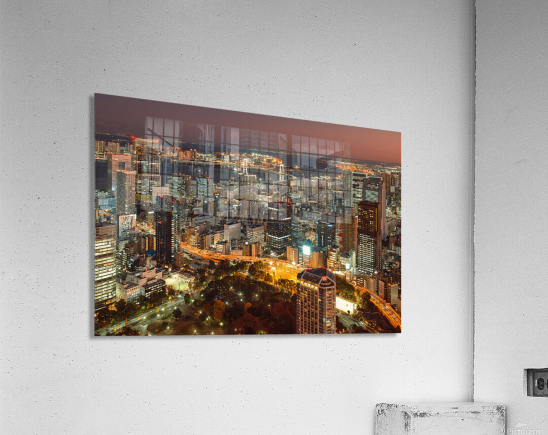 Nightfall Over Tokyo Bay Impression acrylique