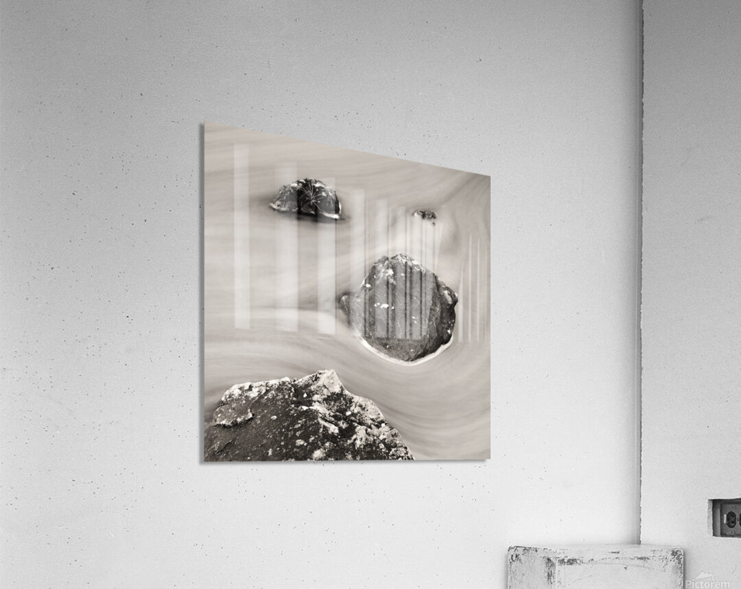 River Tummel Rocks Impression acrylique