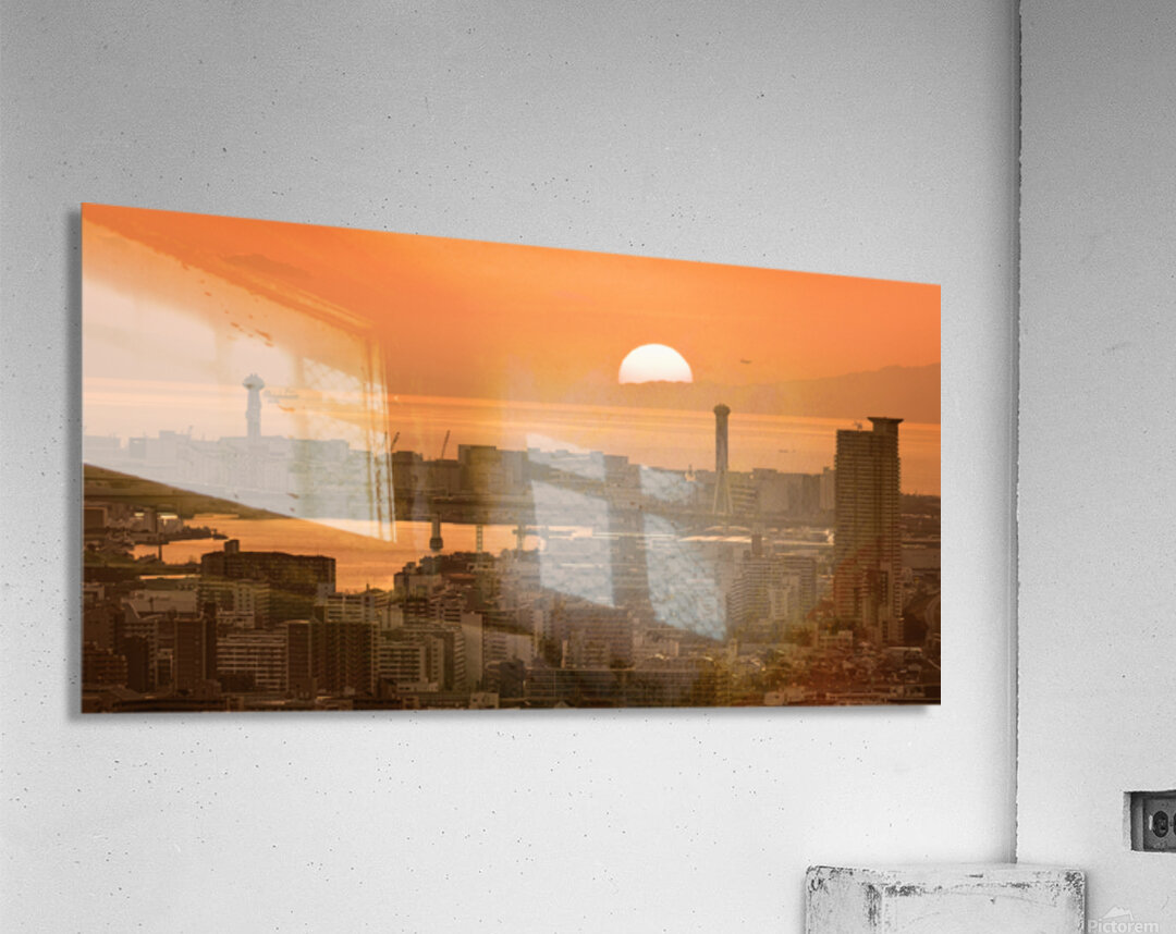 Last Light Over Osaka Bay Acrylic Print