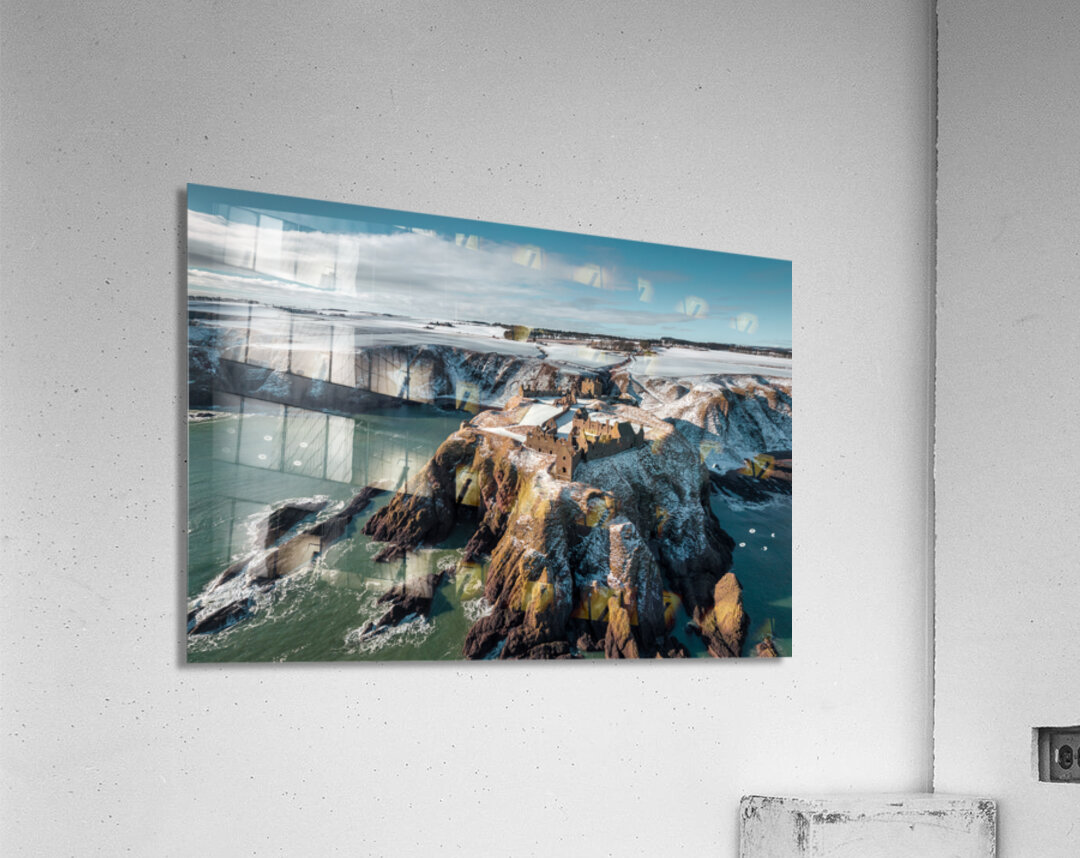 Winter at Dunnottar Castle Impression acrylique