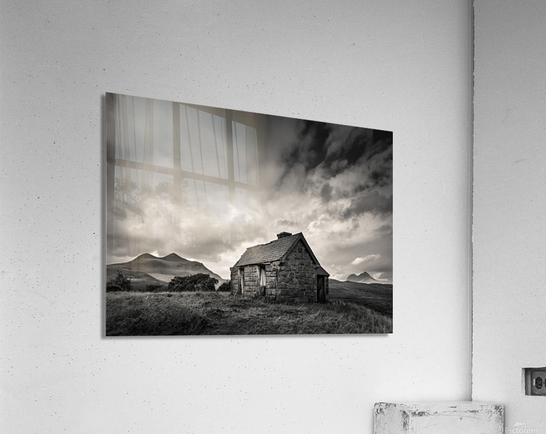 Bothy and Mountains Acrylic Print