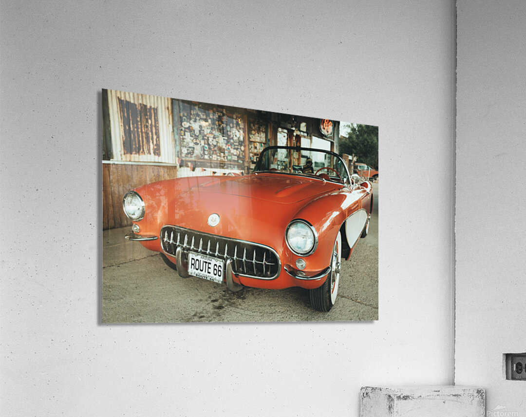 Route 66 Classic Corvette Acrylic Print