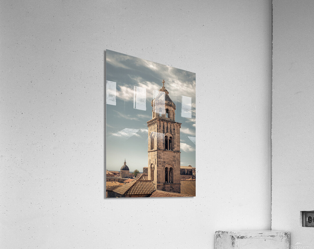 Dubrovnik Monastery Tower Impression acrylique