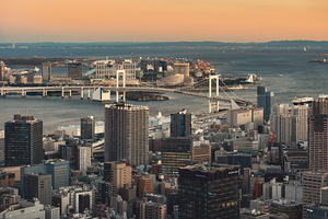Evening Over Tokyo Bay by Dave Bowman