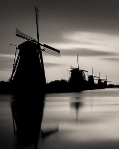 Kinderdijk Silhouette by Dave Bowman