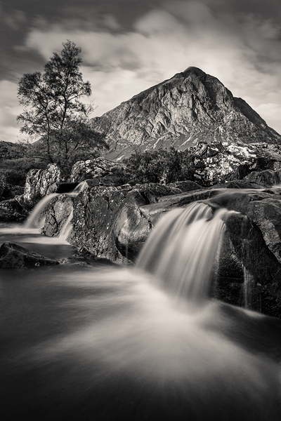Buachaille Etive Mor Waterfall Print