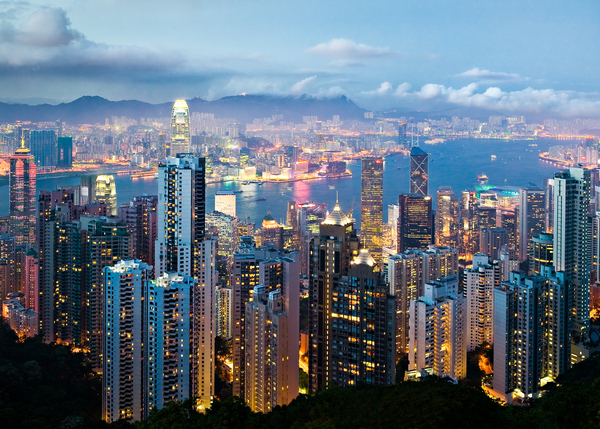 Hong Kong at Dusk Print