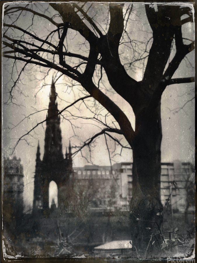 Scott Monument Silhouette  Print