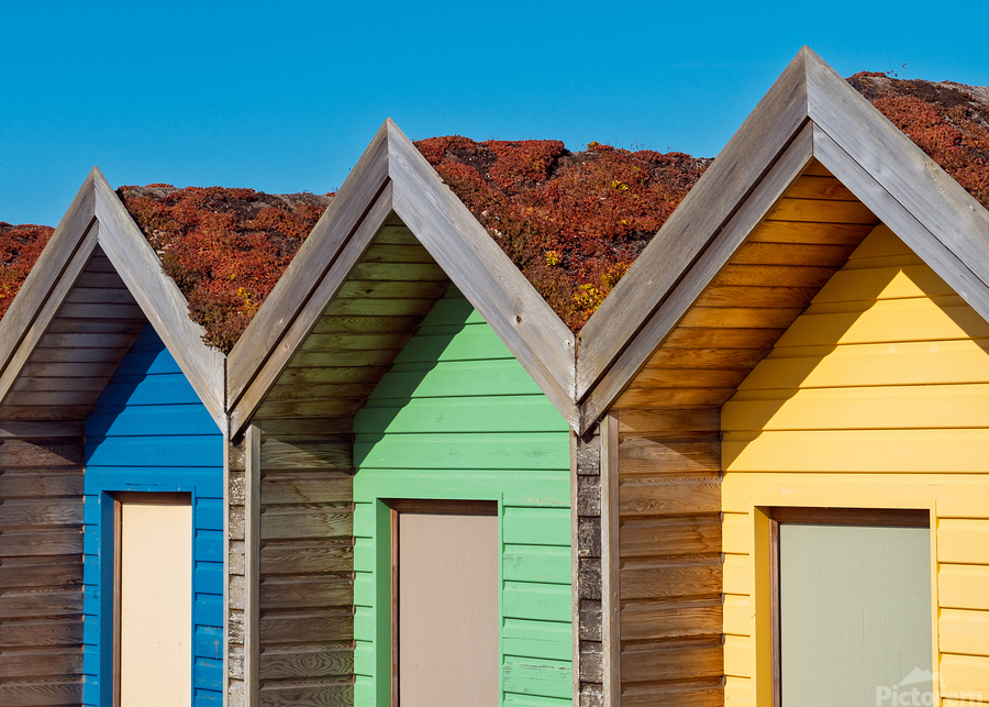 Blyth Beach Huts  Print