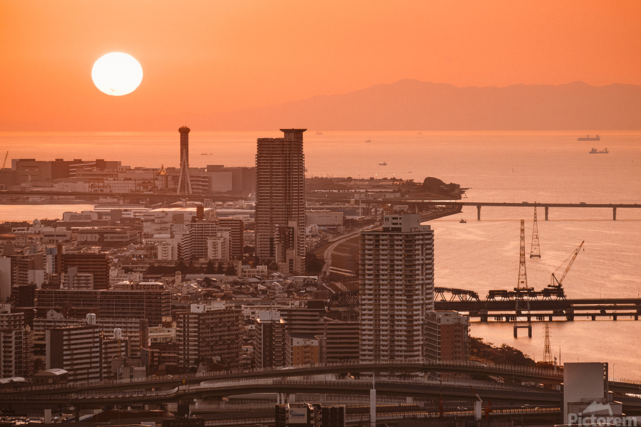 Osaka Bay Sunset  Print