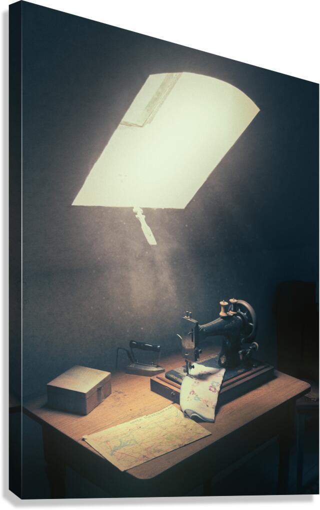 Old Sewing Machine Canvas Print