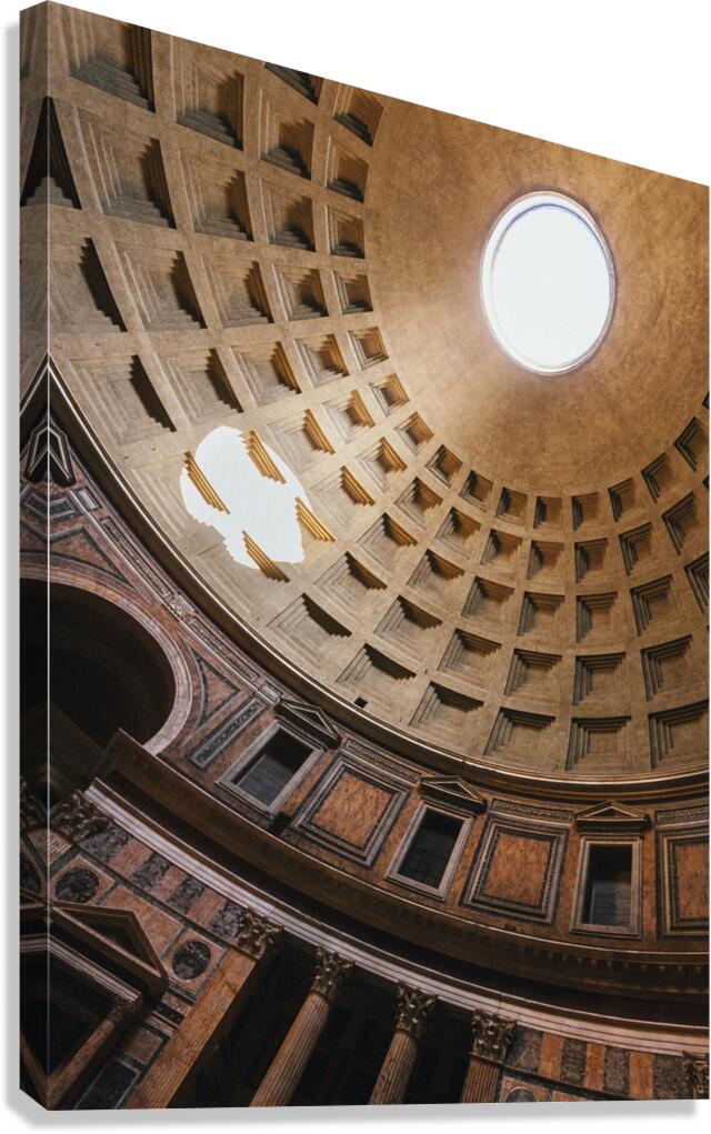 Pantheon Dome Sunbean Canvas Print