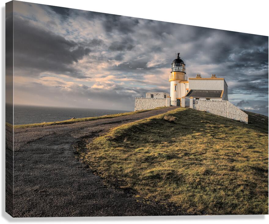 Stoer Head Lighthouse Sunset Canvas Print