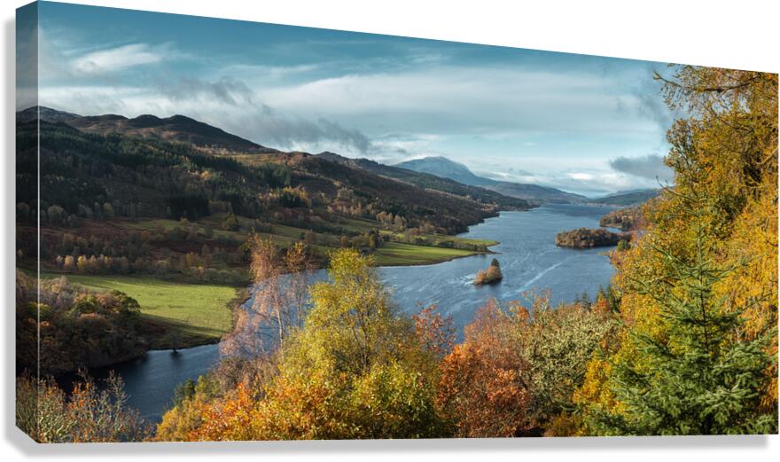Loch Tummel at Autumn Canvas Print