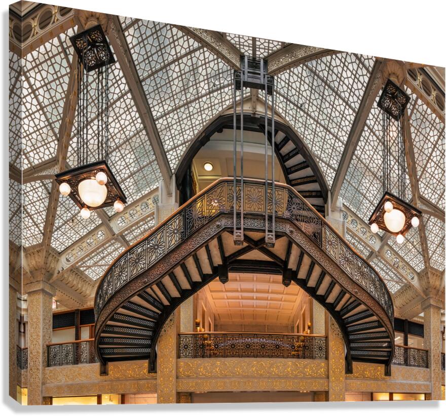 Light Court Grand Staircase Canvas Print