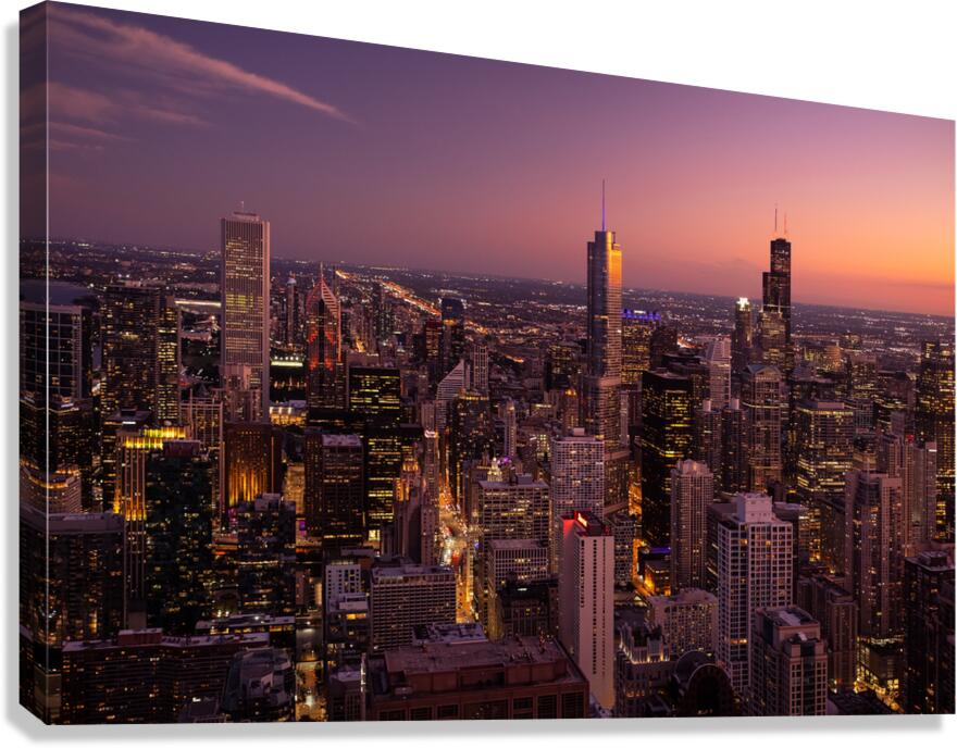 Chicago at Dusk Canvas Print