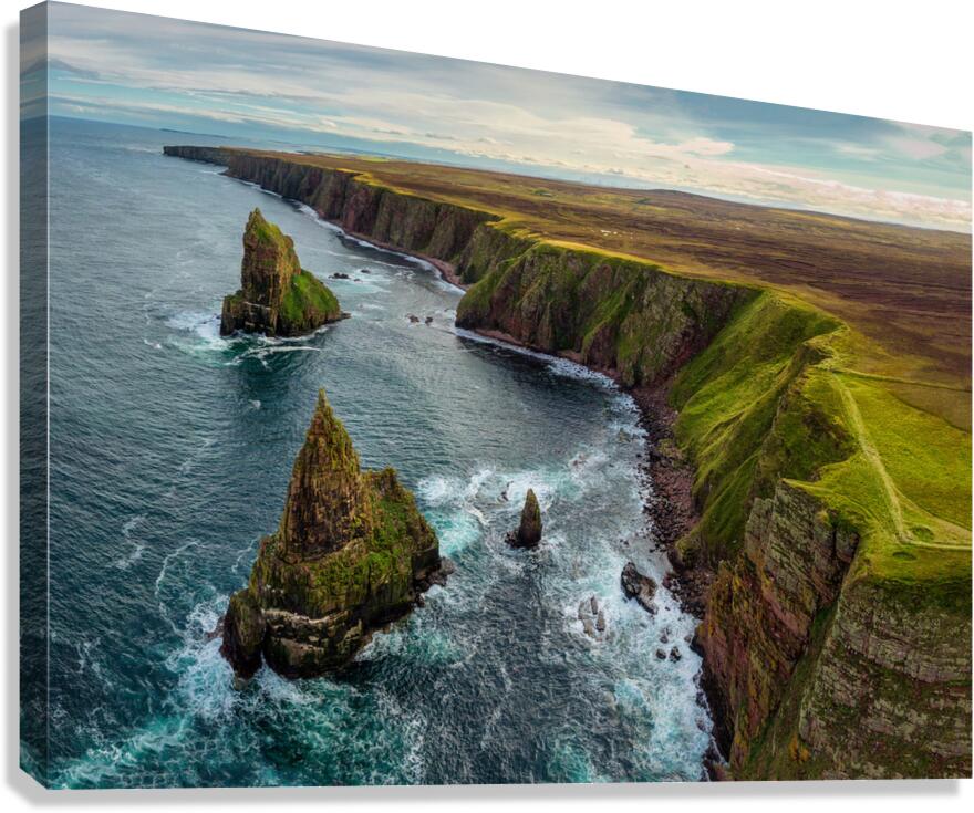 Duncansby Head Coastline and Stacks Canvas Print
