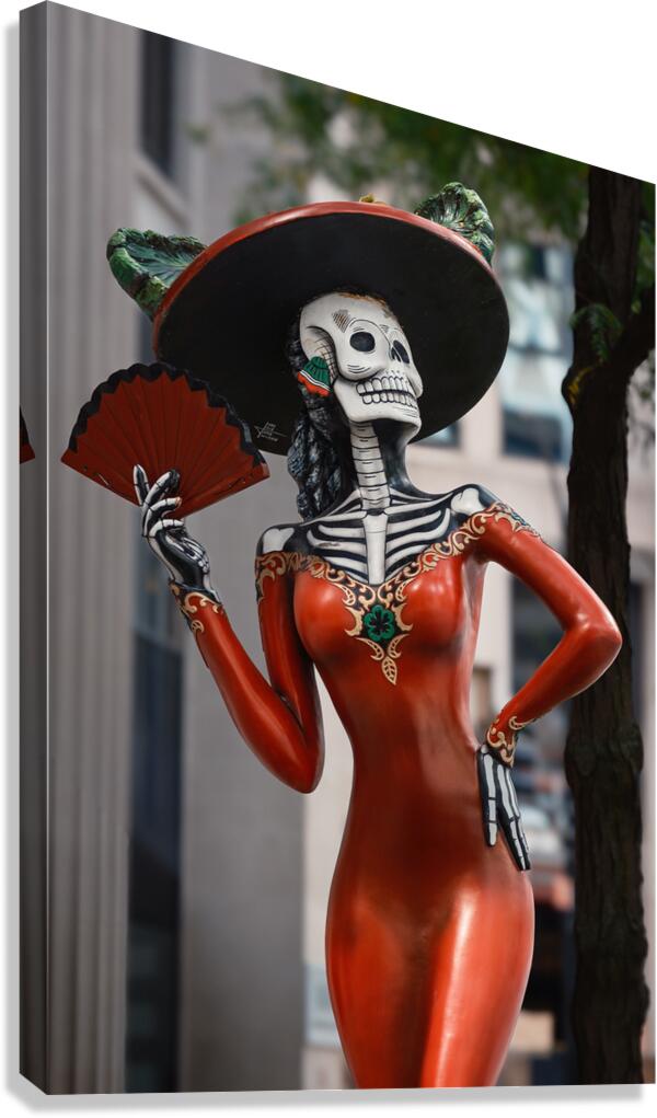 Chicago Catrina Statue Canvas Print