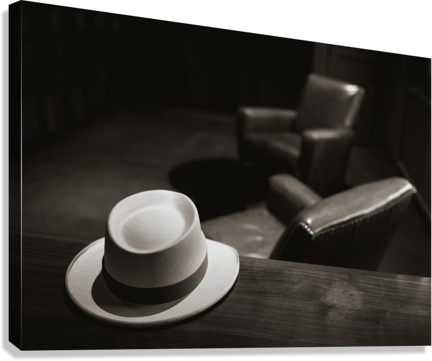 Panama Hat and Chairs Canvas Print