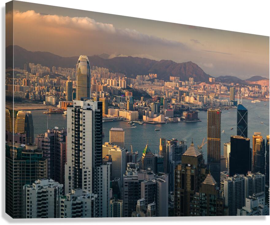 Hong Kong Sunset Canvas Print