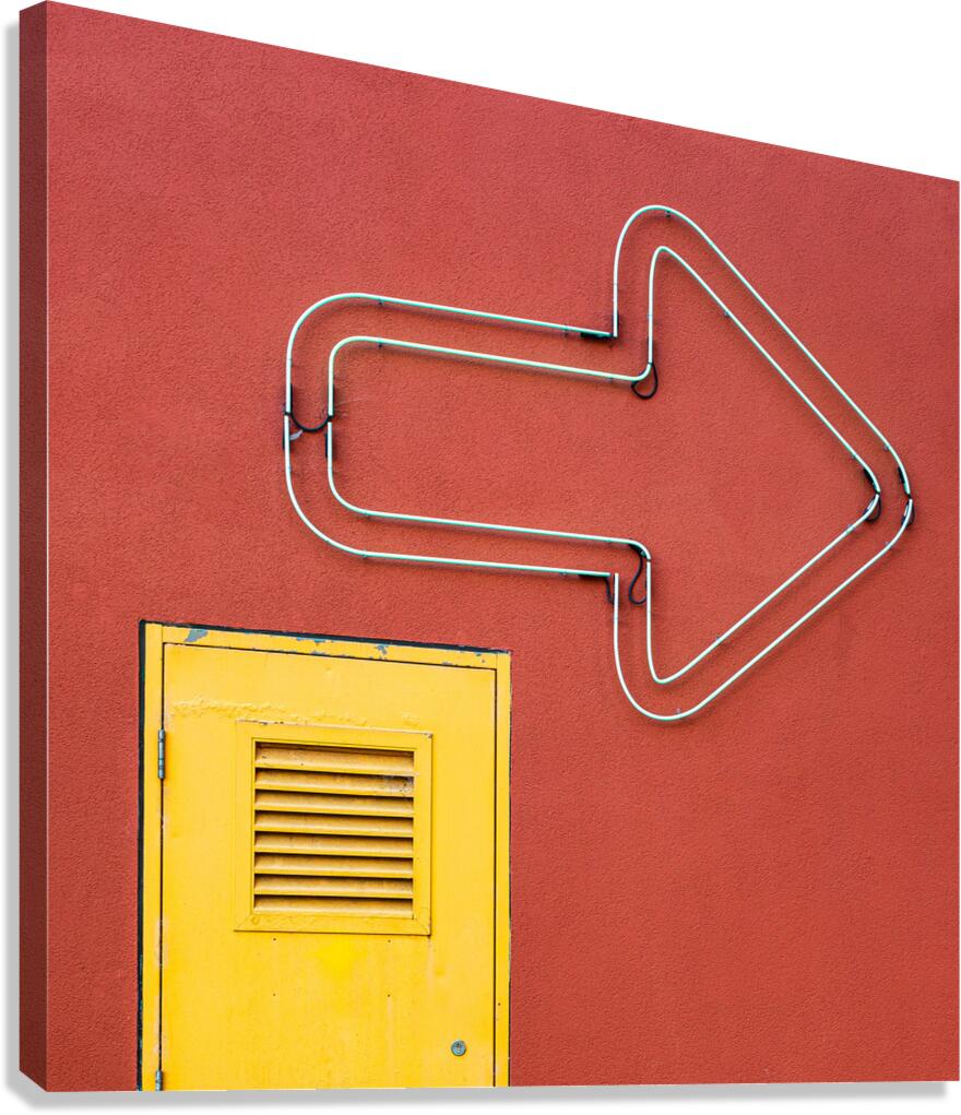 Yellow Door Big Arrow Canvas Print