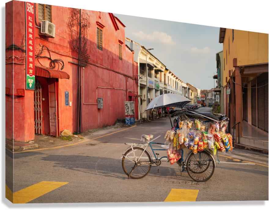 Street Vendor Bike Canvas Print