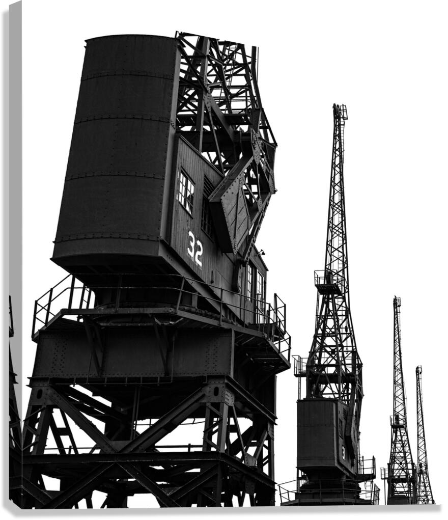 Old Cargo Cranes Canvas Print