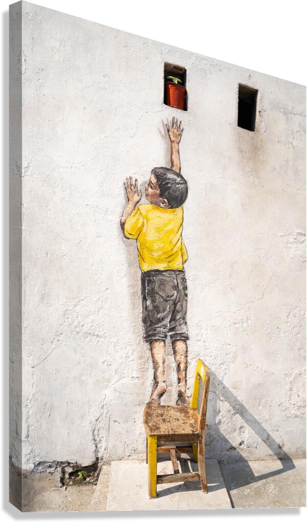 Boy on Chair Canvas Print