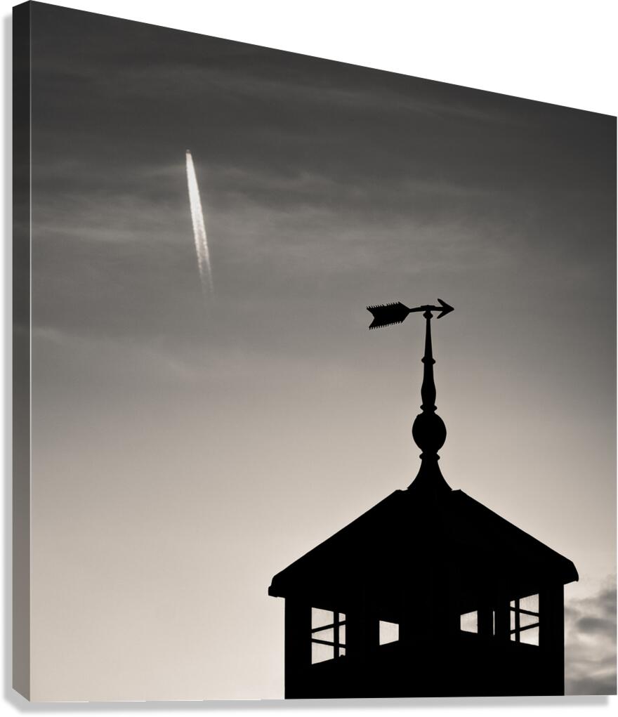 Weather Vane and Plane Canvas Print