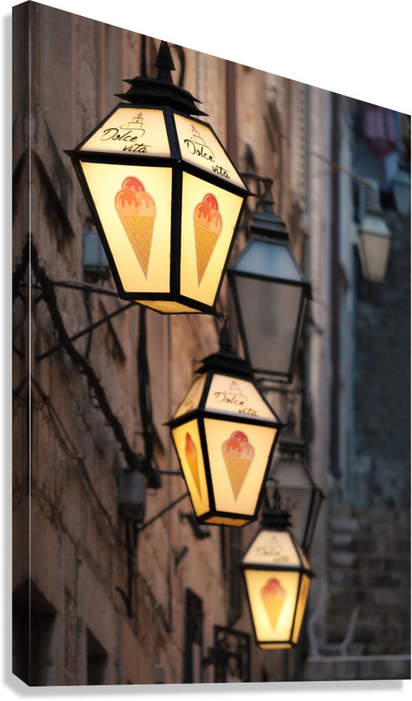 Ice Cream Lamps Canvas Print