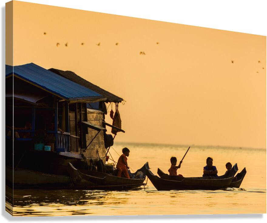 Life in the Floating Village Canvas Print