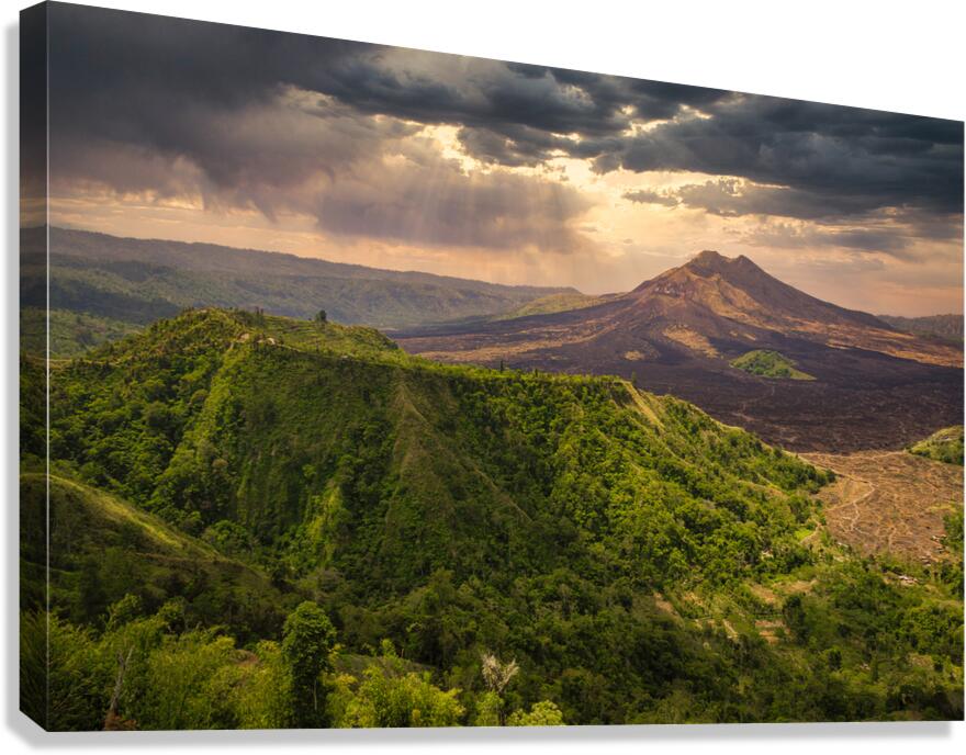 View towards Mount Merapi Canvas Print