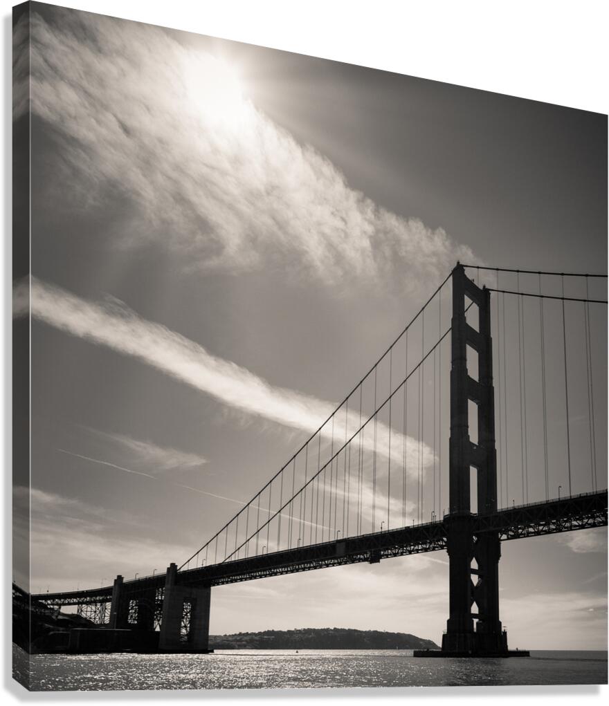 Golden Gate Silhouette Canvas Print