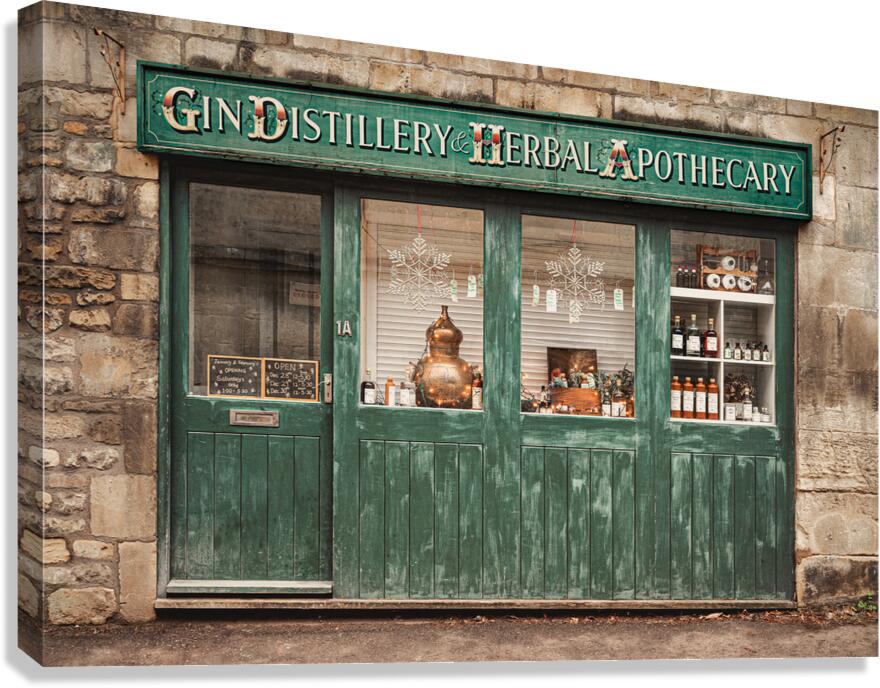 Bath Gin Distillery and Apothecary Canvas Print